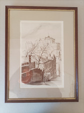 Gravure Castle Edimburgh Signée numerotée Norman ADAM 1984