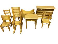 ANCIEN MEUBLE BOIS TABLE BUREAU BERCEAU DE POUPÉE CHAISE COMMODE ROCKING-CHAIR