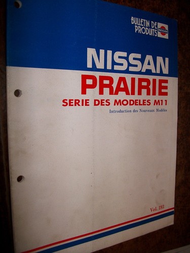 Nissan prairie m11 livret - prairie,