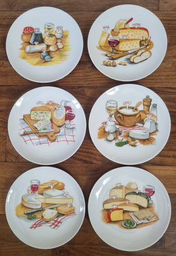 Assiettes fromage vintage - assiettes,