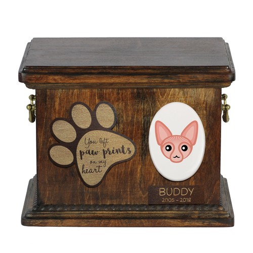 Urne funéraire bois sphynx - funéraire,
