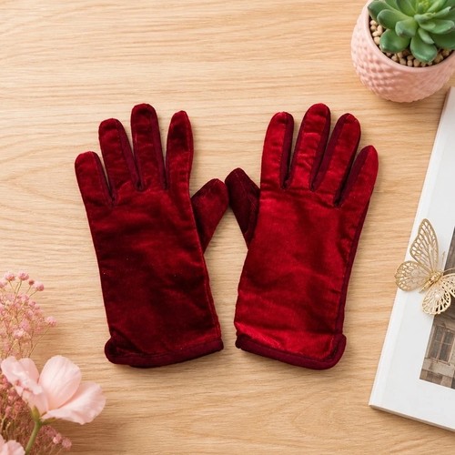 Gants hiver femme velours