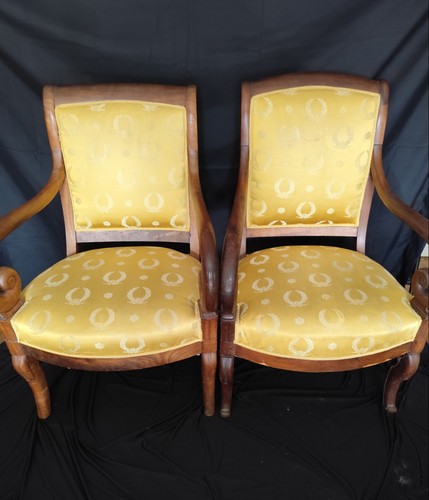 Paire fauteuils empire - paire, de
