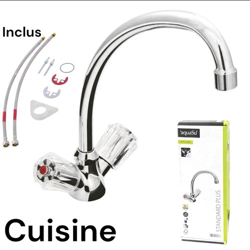 Robinet cuisine mitigeur acier - cuisine,