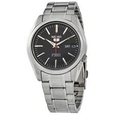 Seiko 5 Automatic Black Dial Stainless Steel Men's Watch SNKL45J1
