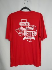 HEB Texas Grocery Store Employee Uniform Shirt Medium Making Lives Better