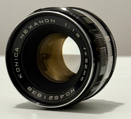Konica hexanon 52mm 8 lens - konica, f/1.8