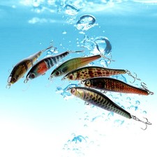  6 Pcs Article De Pêche Leurres Flottante Lys À L'eau Douce Lures Aux Basses