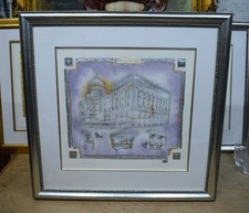 La Bibliotheque (The Library) Kevin Blackham Original Artwork - Mounted & Framed