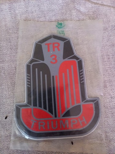 Plaque émaillée triumph tr3 - triumph,