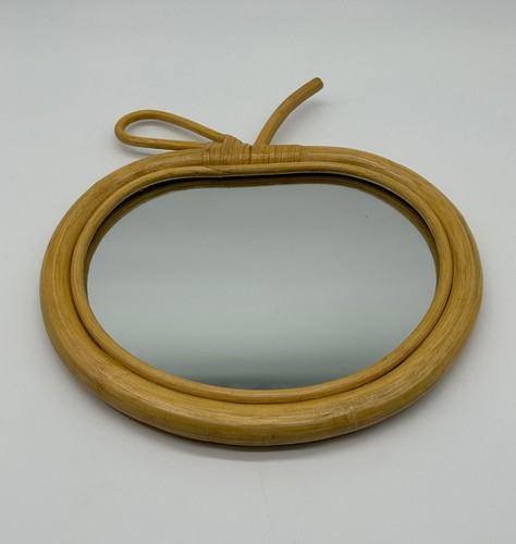 Miroir pomme rotin vintage - pomme,