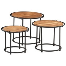 Tables gigognes 3 pcs bois