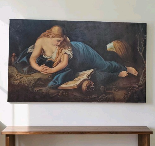 Grand tableau huile - , toile