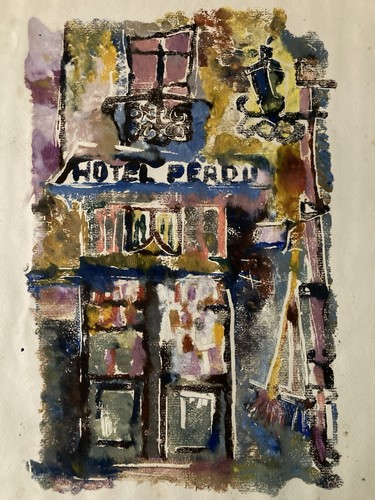 Belle peinture 1956 - peinture, gouache