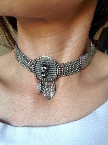 Vintage collier ras cou - collier,