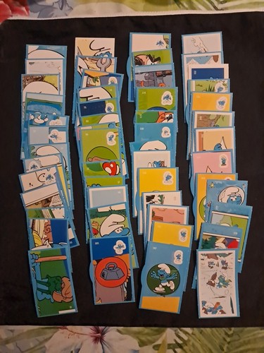 Lot sticker schtroumpf - de,