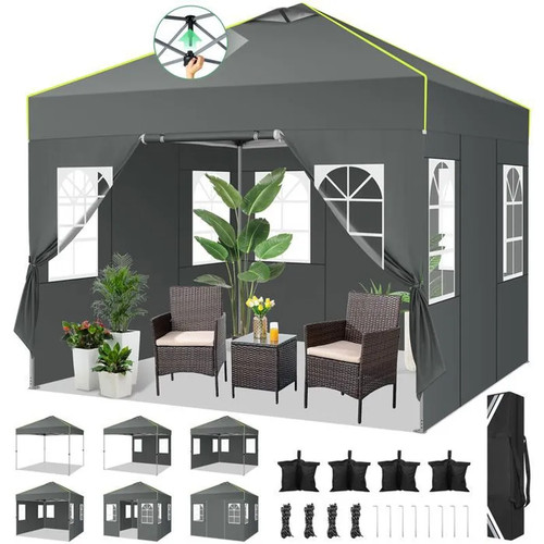 Tonnelle 3x3m jardin - tonnelle,