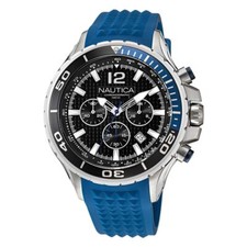 Montre Homme NAUTICA NST NAPNSTF05 Chrono Silicone Bleu Sub 100mt