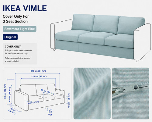 Housse ikea vimle uniquement - vimle,