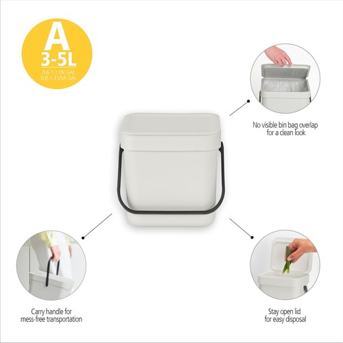 Brabantia sort vert - sort, go