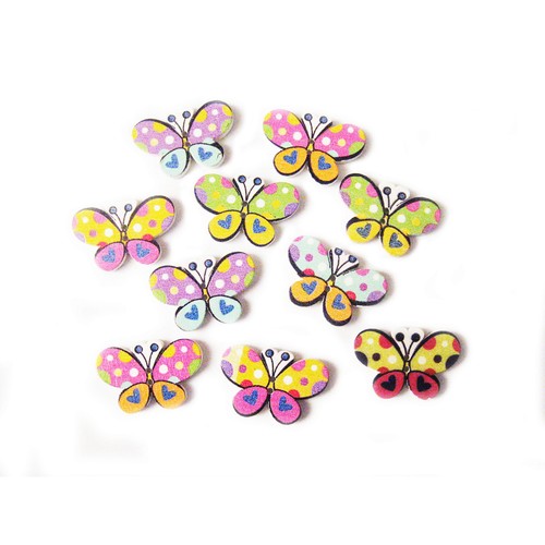 Lot papillons en - lot, bois