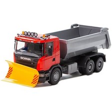 EMEK, SCANIA G 6x4 rouge avec lame de déneigement, échelle 1/25, EMEK15505