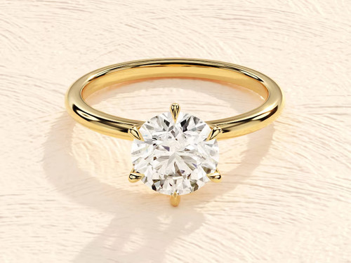 Bague solitaire diamant blanc
