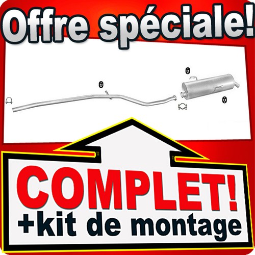 Ligne pot échappement - pot, pour