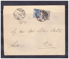 Envelope Italy Kingdom Walking Stamp Perugia - Foligno - Rome 240 A WDD4171