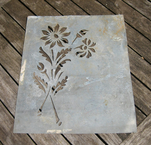 Ancien pochoir zinc motif - ancien,