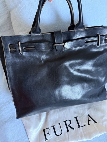Sac cabas furla cuir - cuir, noir