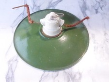 Lampe Industrielle Usine Loft Tôle émaillée Verte Bauhaus Cave Garage Grenier