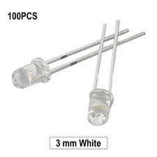 100pcs LED Feux 3MM Diode