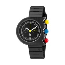 Montre Lip chronographe Mach 2000 670080 pour homme, cadran noir, 42 mm