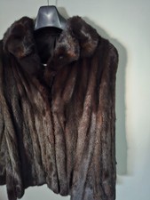 manteau 3/4  en vison noir