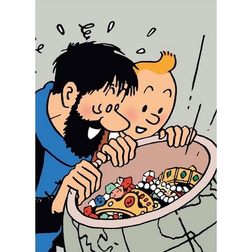 Tintin the treasure - a4,