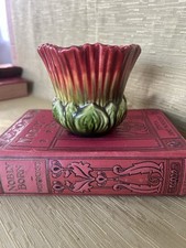 English Antique Ault Convolvulus Pottery Jardiniere C1895 Very Rare Colour