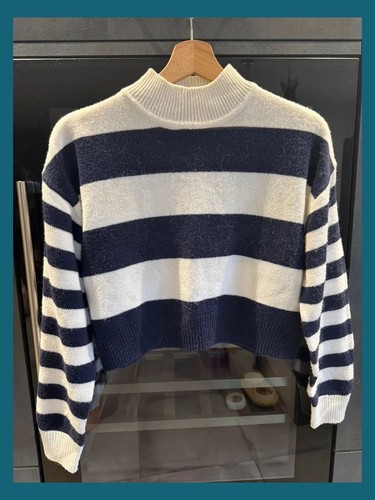 Pull rayé bleu marine - , et