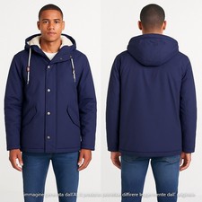 Your Turn Gilet Parka Homme Bleu Taille S Intérieur Cheveux Avec Capuchon Look