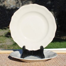 Pair of Sarreguemines Ivory Earthenware Flat Plates