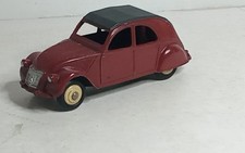 DINKY TOYS OLD #24T CITROEN 2CV BURGUNDY GOOD CONDITION WITHOUT BOX bm