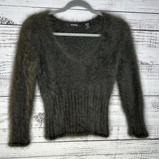 Vintage Express Angora Rabbit Hair Pullover Sweater Baby Fit Women’s Medium Rare