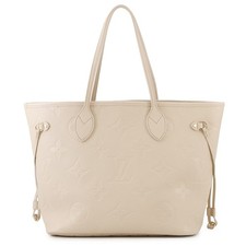 LOUIS VUITTON Neverfull Size MM Monogram Empreinte Leather Tourterelle M45686