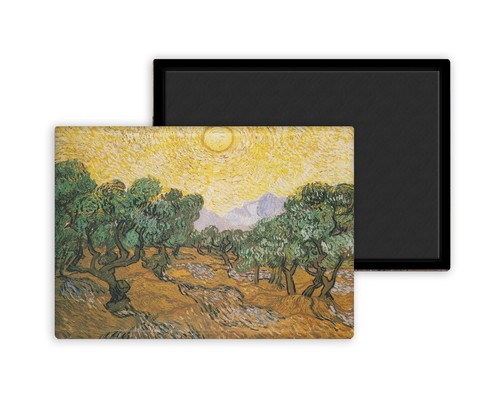 Oliviers avec ciel jaune - , et