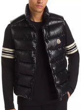 Men's Moncler Tibb Short Down Vest Black Size 5