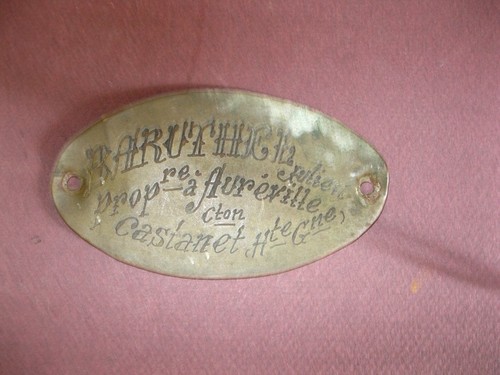 Ancienne plaque nominative