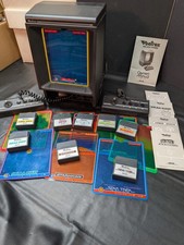 Vectrex Console with Controllers Games Screen Covers Manuals READ Needs Repair