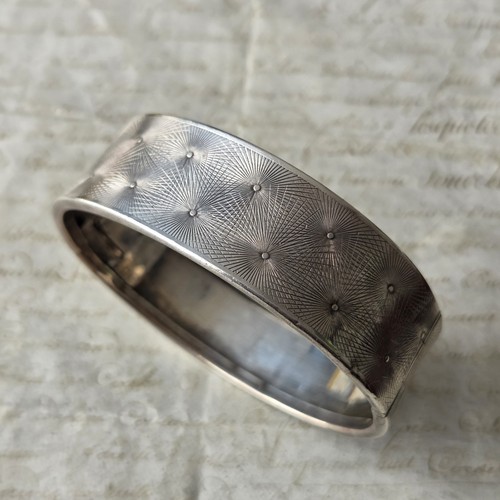 Bracelet jonc ancien argent - bracelet,