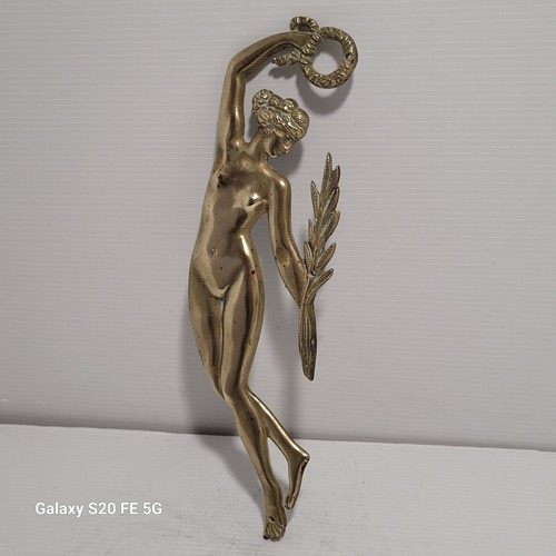Plaque bronze femme 1900 - bronze,