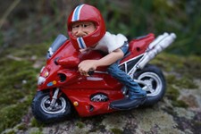 841.2366 FIGURINE METIER CARICATURE MOTARD MOTO  CIRCUIT 24H MANS  HUMOUR FUNNY